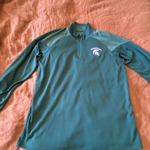 Men’s Michigan State Spartans Green Quarter-Zip Pullover